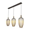 Lampa wisząca Aurelie Lucide 21442/03/10 Nowoczesna listwa potrójna Czarno-Złota 3xGU10